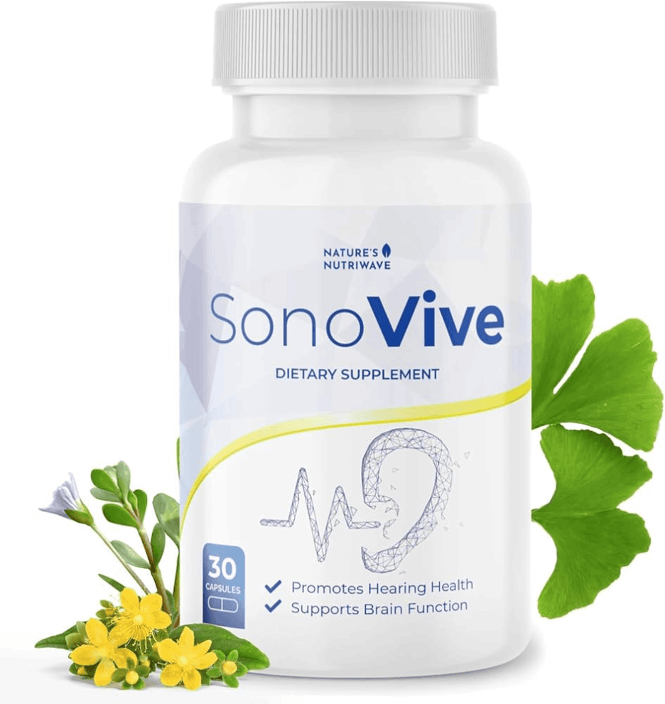SonoVive hearing support drops bottle